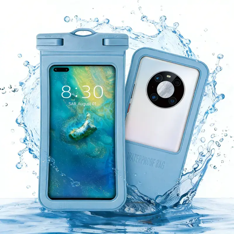 Universal Waterproof Phone Pouch Large Waterproof Case Dry Bag IPX8 for Apple iPhone 16 15 14 13 12 11 Pro Max Plus SE, Samsung Galaxy S25 Ultra Note, Up to 7.5", Floating Dry Bag for Beach Swimming Snorkeling Kayaking Travel Outdoor Sports