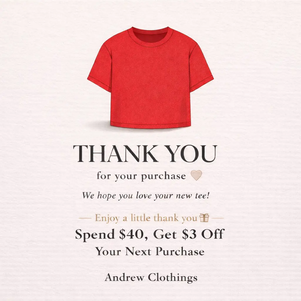 Spend $40, Get $3 Off Your Next Purchase