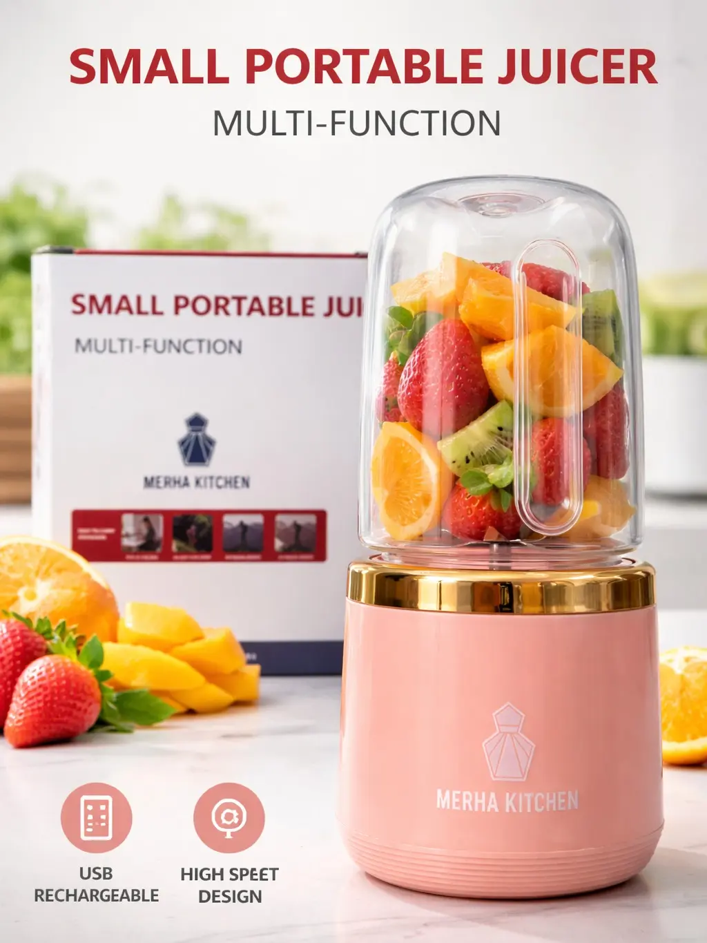 Best Mini USB Rechargable Portable Juicer Blender - Smoothie and Milkshake Maker, Perfect for Fresh Juice, Liquid Diets, Baby Food, Easy to Clean, Great for Home, Dorm, Camping, Office and Back-to-School Gifts Cup Protable masticating Juicer