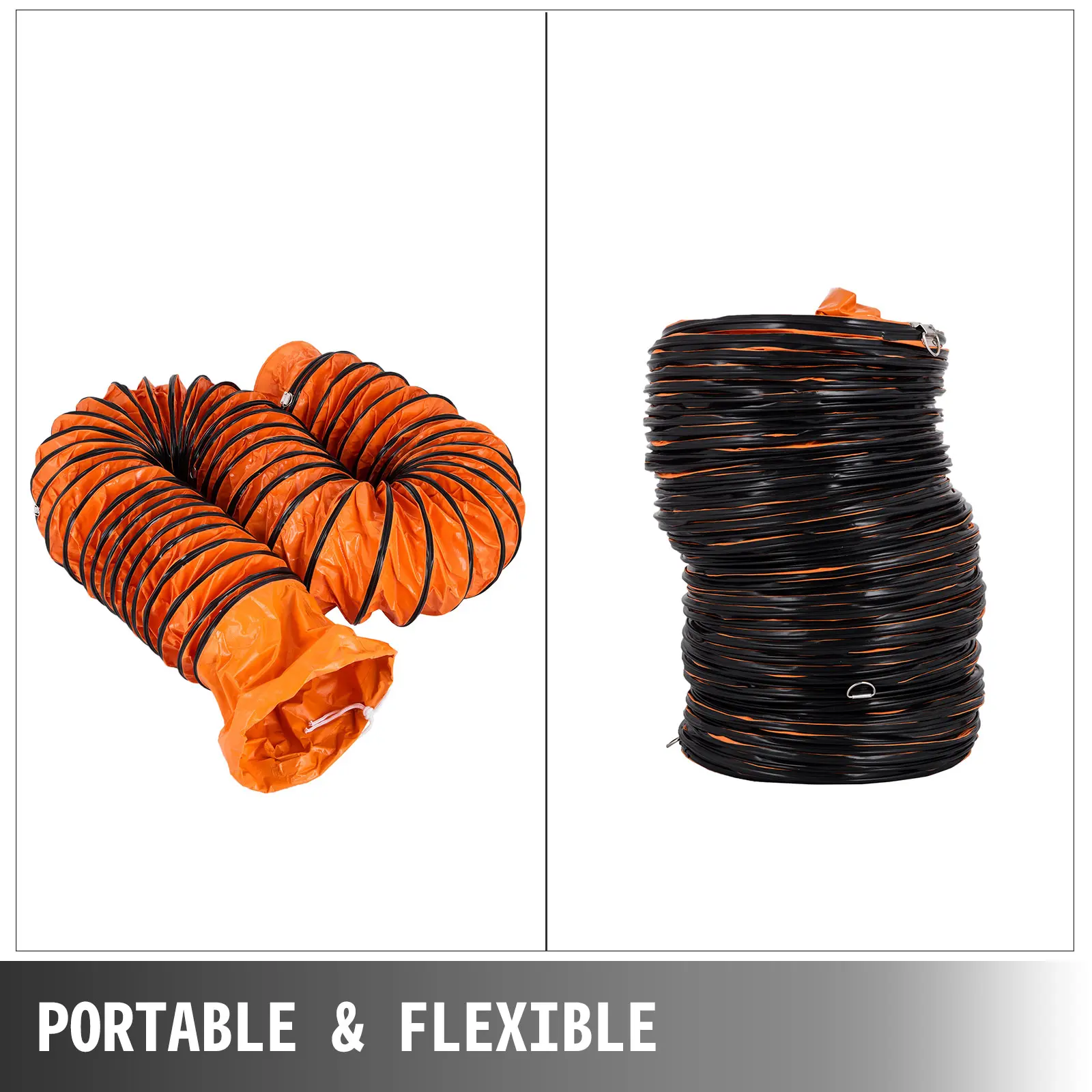 【summerfinds】VEVOR 5 M/16 FT PVC Flexible Duct Hosing for 300 MM/12 Inch Diameter Exhaust Fan, Ventilating Duct, Airflow