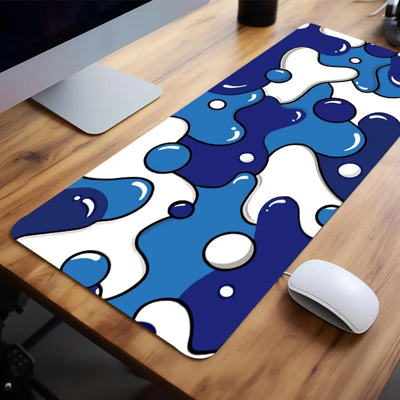 Abstract Graffiti Pattern Gaming Mouse Pad, Desk Keyboard & Mouse Mat with Non-Slip Rubber Base & Stitched Edge For Home Office, Office Desk Accessories, Gaming Desk Accessory, Computer Accessories For Desk