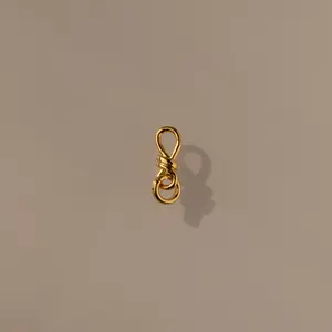 Knot Charm Clasp by Caitlyn Minimalist - Twist Knot Carabiner Charm for Necklace in Gold & Silver - Charm Jewelry - Gift for Her