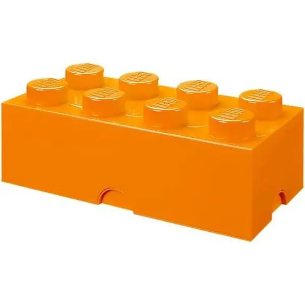LEGO Storage Brick with 8 Knobs, Orange  [COLLECTIBLES] Orange, Brick