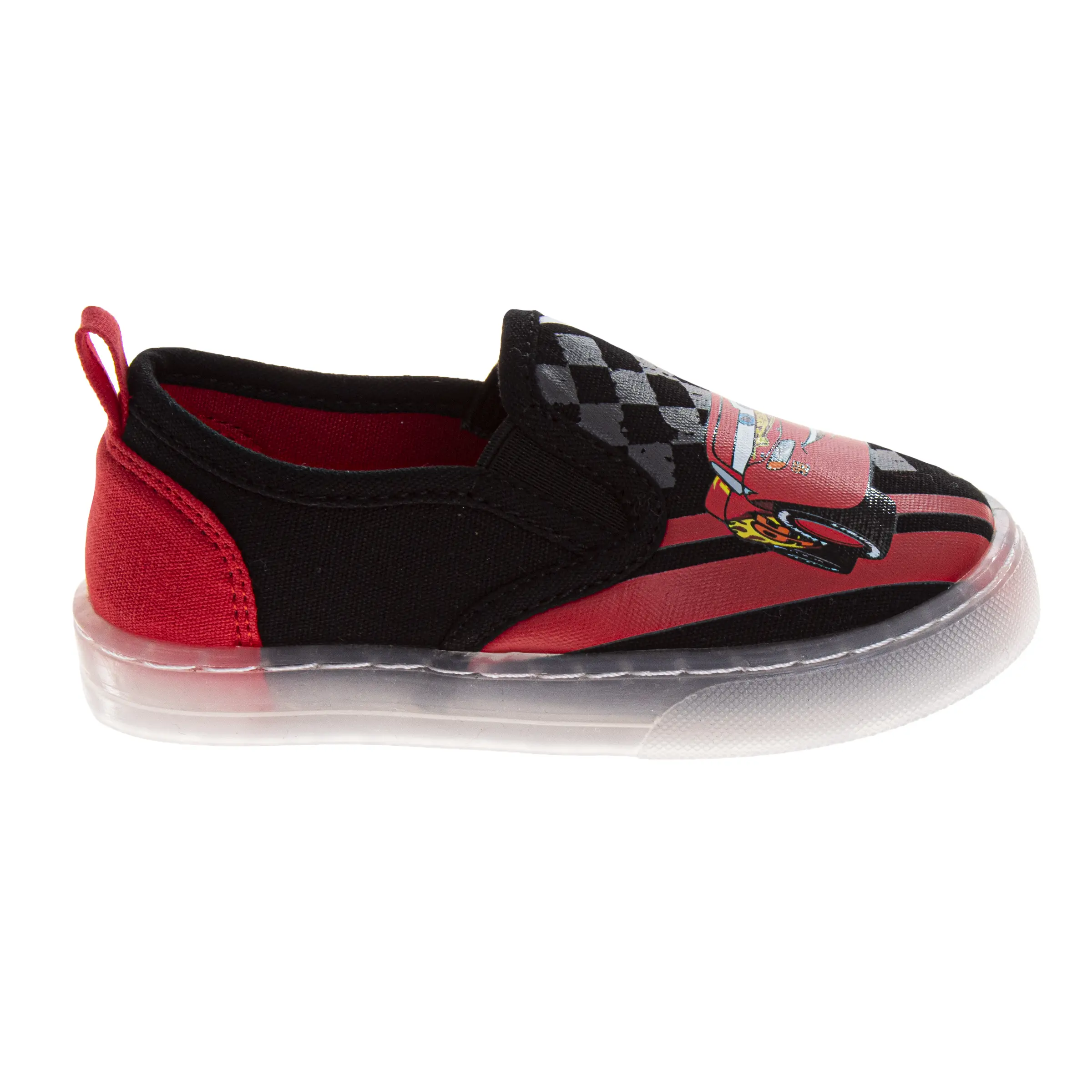 Cars Boys Lightning McQueen Light-Up Slip-On Canvas Sneakers (Toddler)