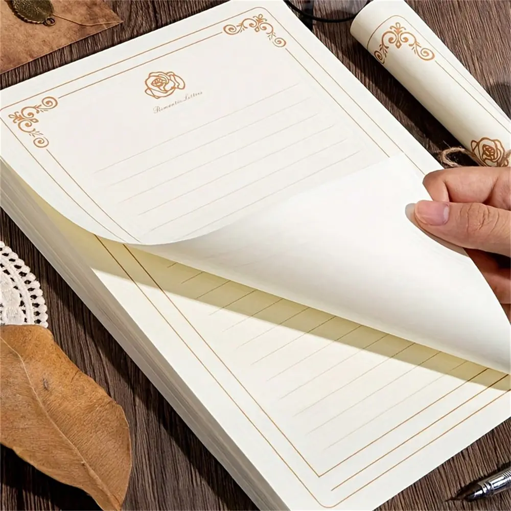 A5 Thick & Smooth Writing Paper, Stationery Paper, Classic Ruled Paper, 30/60/120 Sheets, Elegant &, Ideal for Calligraphy, Journaling, Office Use, Heavy Weight Paper