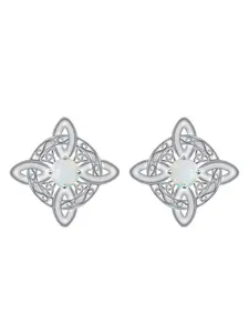 Moon Stone Witches Knot for Women, Hypoallergenic Piercing Studs for Sensitive Ears, Good Luck Irish Pagan Wiccan Jewelry Gift for Women, Hypoallergenic Earrings