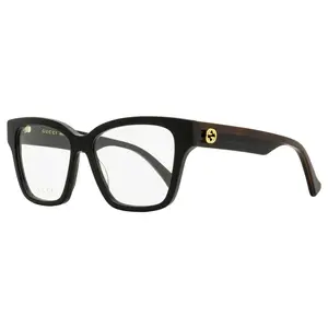 Gucci Square Eyeglasses GG1302O 004 Black/Brown 55mm