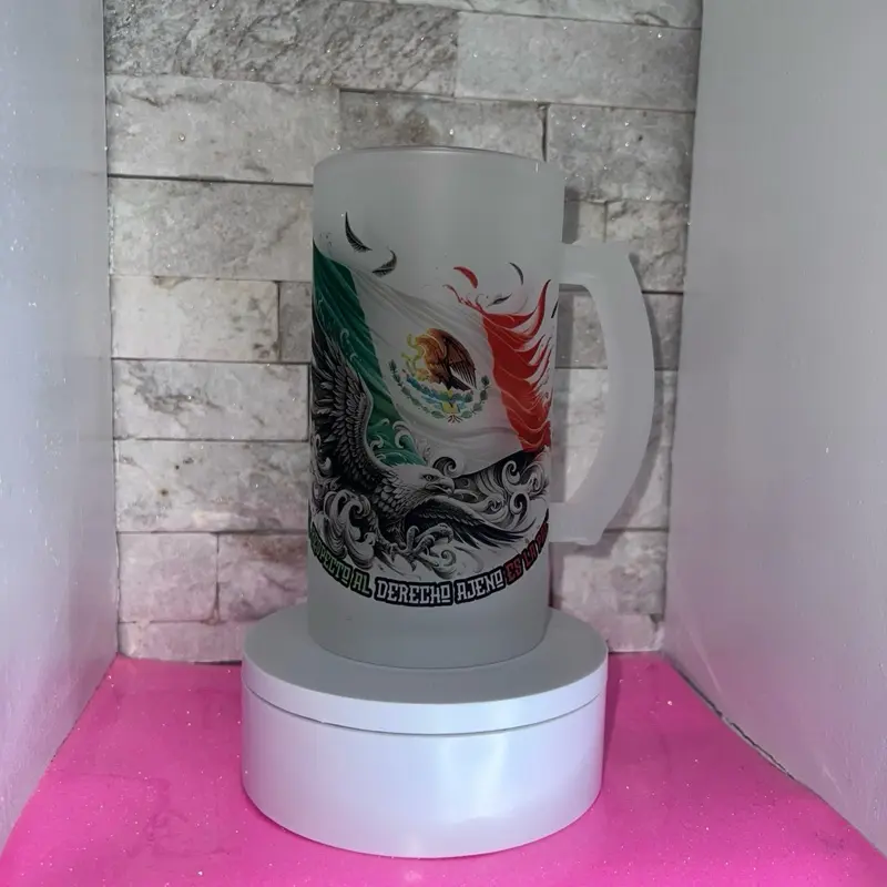 BANDERA Frosted mugs. 16 oz Perfect beverage-Drinkware,