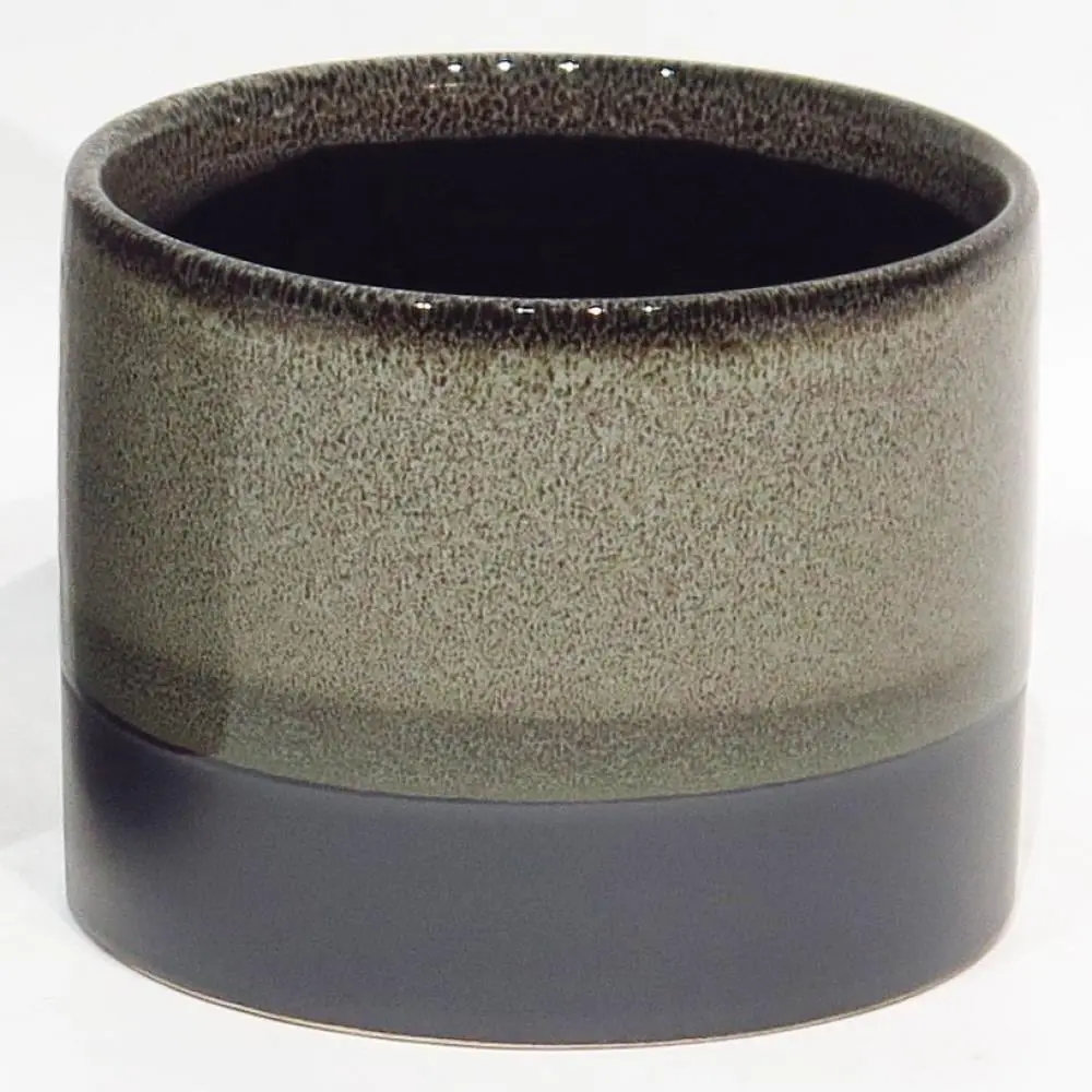 AI-CE00-177-Q01 Gray & Black Reactive Glaze Ceramic Planter