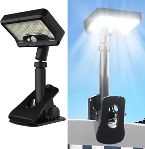 Outdoor Stair Solar Light - Waterproof Clips and Upright Lights, 92 LED (600LM) Motion Sensor, Deck Fence Camping Lighting