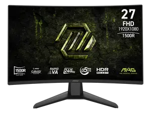 MSI 27" 240Hz Rapid VA FHD Gaming Monitor FreeSync Premium (AMD Adaptive Sync) Adobe RGB / DCI-P3 / sRGB: 90% / 94% / 127% (CIE1976 Standard) MAG 274CF X24