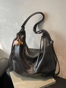 Casual retro college style backpack, commuter bag, multifunctional tote bag, Casual crossbody bag, large capacity shoulder messenger bag with two carrying methods, suitable for students and office workers commuting