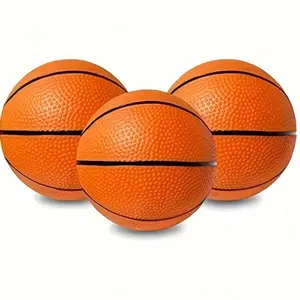 Mini Basketball - Red & Black Textured PVC Inflatable Ball, Durable Indoor/Outdoor Design,