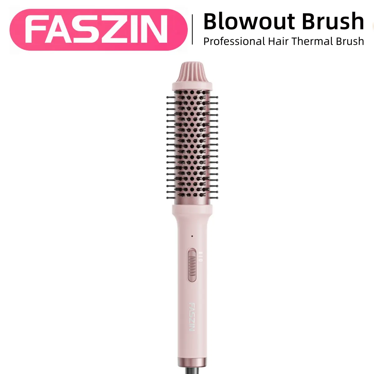 Faszin 38mm Negative Ion Heated Curler Brush - 30s Fast Heat-Up, Frizz-Free, 1-Hand Operation, Single Thermal Beauty Product, Easy-to-Use Teen Girl Christmas Gift, Beauty Products