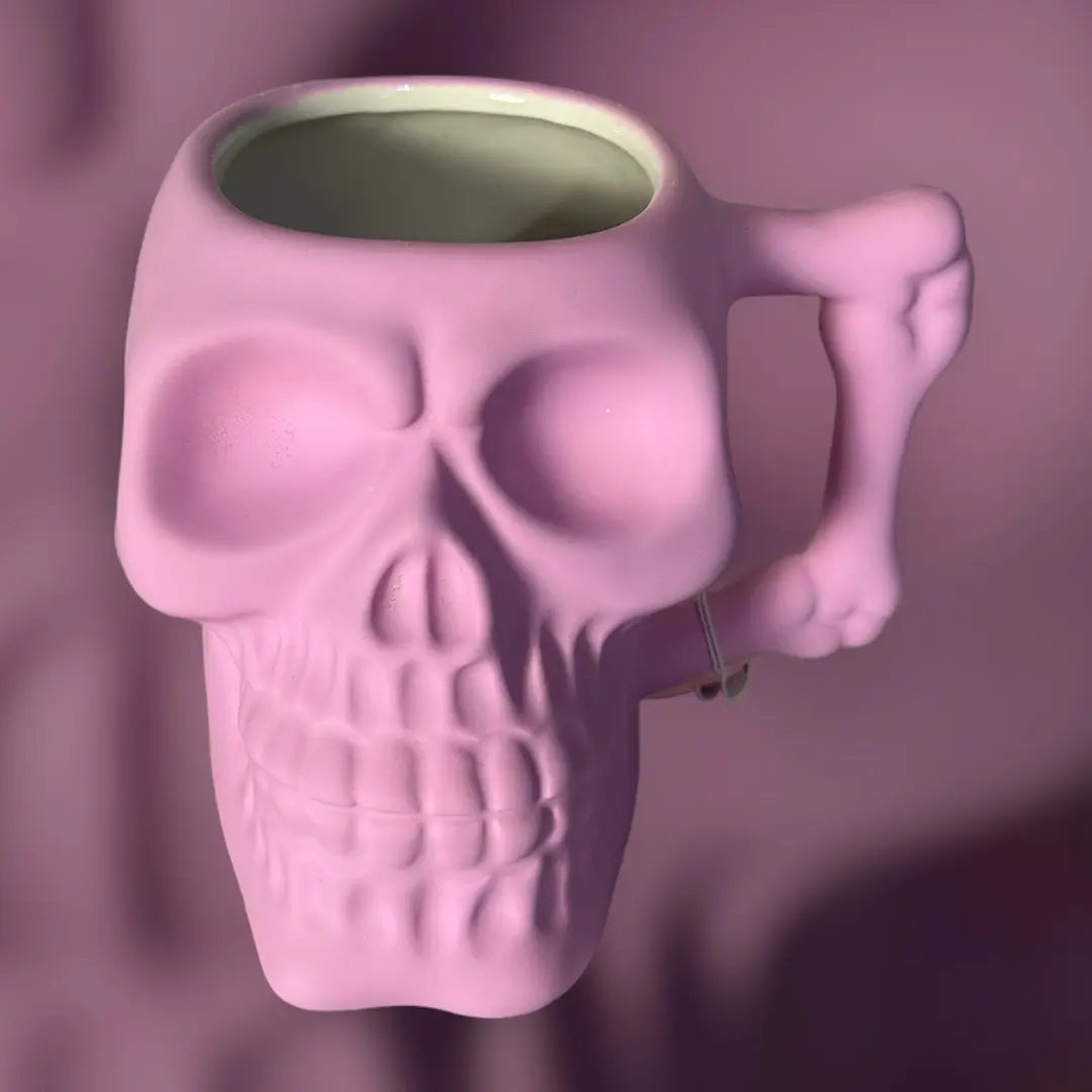 Pink skeleton Candle