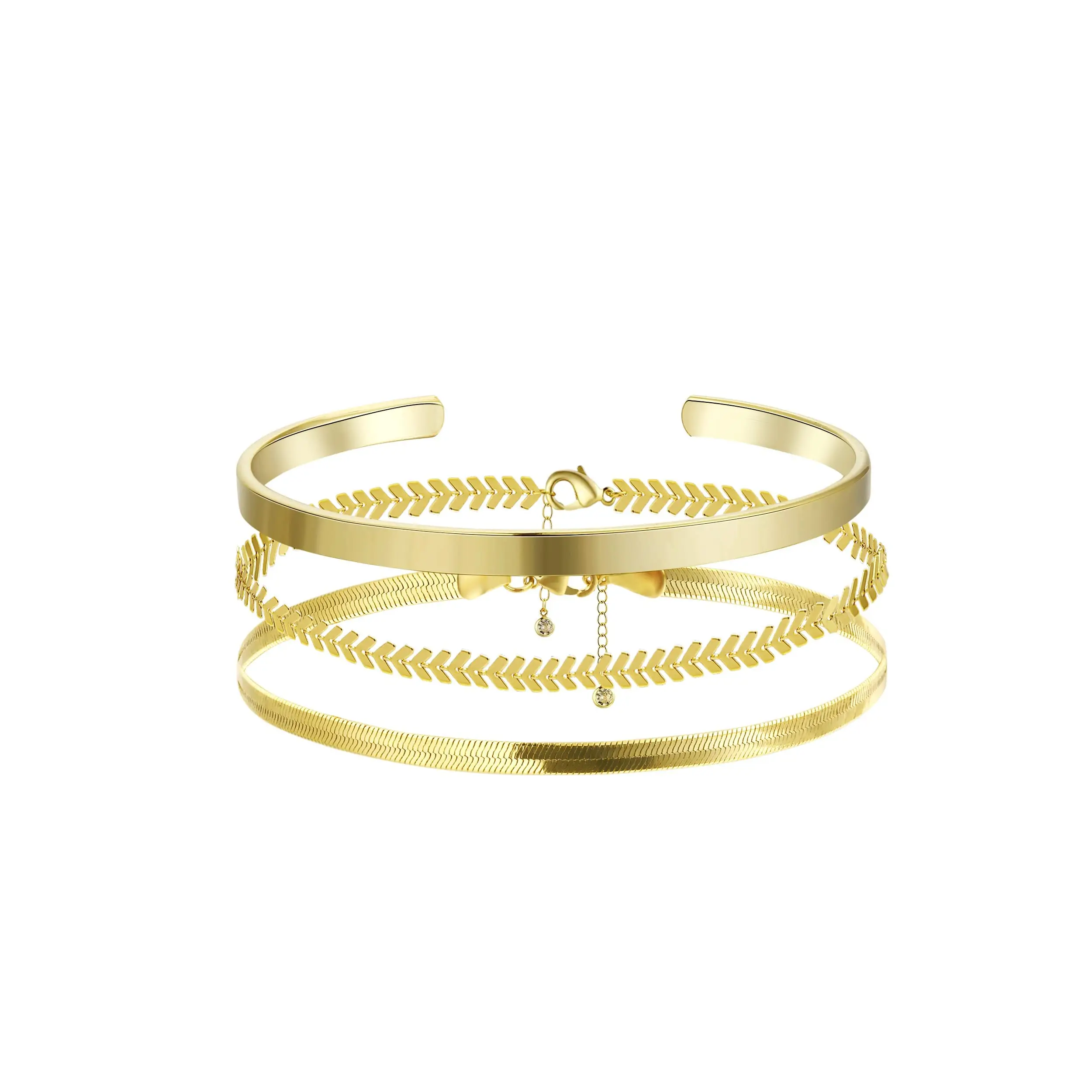 Snake/Leave/cuff Bracelet-GD