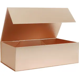 Rose  Christmas  Box with  Lid 13.8x8.3x4.4 in, Bridesmaid Groomsman Proposal Box, Large Rectangle Storage Box 1 Pack