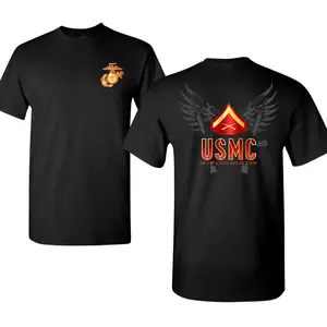 USMC Crossed Rifles Rank Shirt, Marine Corps Infantry Graphic Tee, USMC Military Insignia Shirt, Tactical Wings Rifle Design Tee, Soft Cotton Blend Tactical Shirt, USMC Lifestyle Apparel, Gift for Marines, Veterans