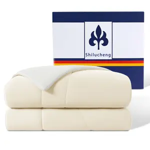 Shilucheng Queen Size Arc-Chill Cooling Comforter (90"x90"), Q-Max >0.4 Cooling Fabric, All-Season Snow Ivory Down Alternative Comforter for Hot Sleepers, Breathable Lightweight Soft