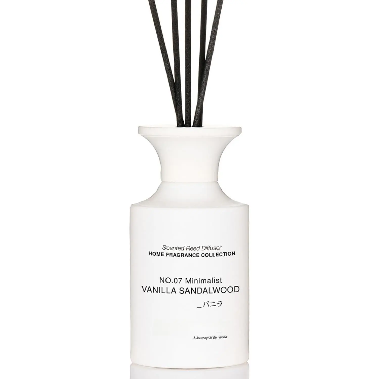 Minimalist Large Reed Diffuser 300ml, Vanilla Sandalwood Scented with  Essential Oils, Long Lasting with 7 Sticks,    for Bedroom, Bathroom Decor