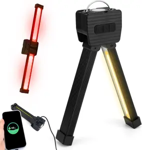 Portable Magnet LED Flashlight with Hanging Hook, 180 Degree Folding Magnetic Work Light, 7th Gear Dimming Usb Rechargeable Headlamp,USB Rechargeable Multi-Mode gym Lights,flashlight (1 PCS)