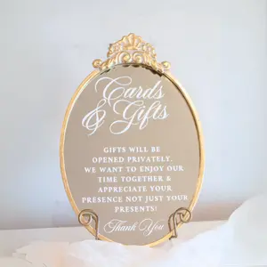 Cards & Gifts Wedding Sign | Mirror Wedding Sign for Wedding Gifts