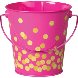 Pink Confetti Bucket