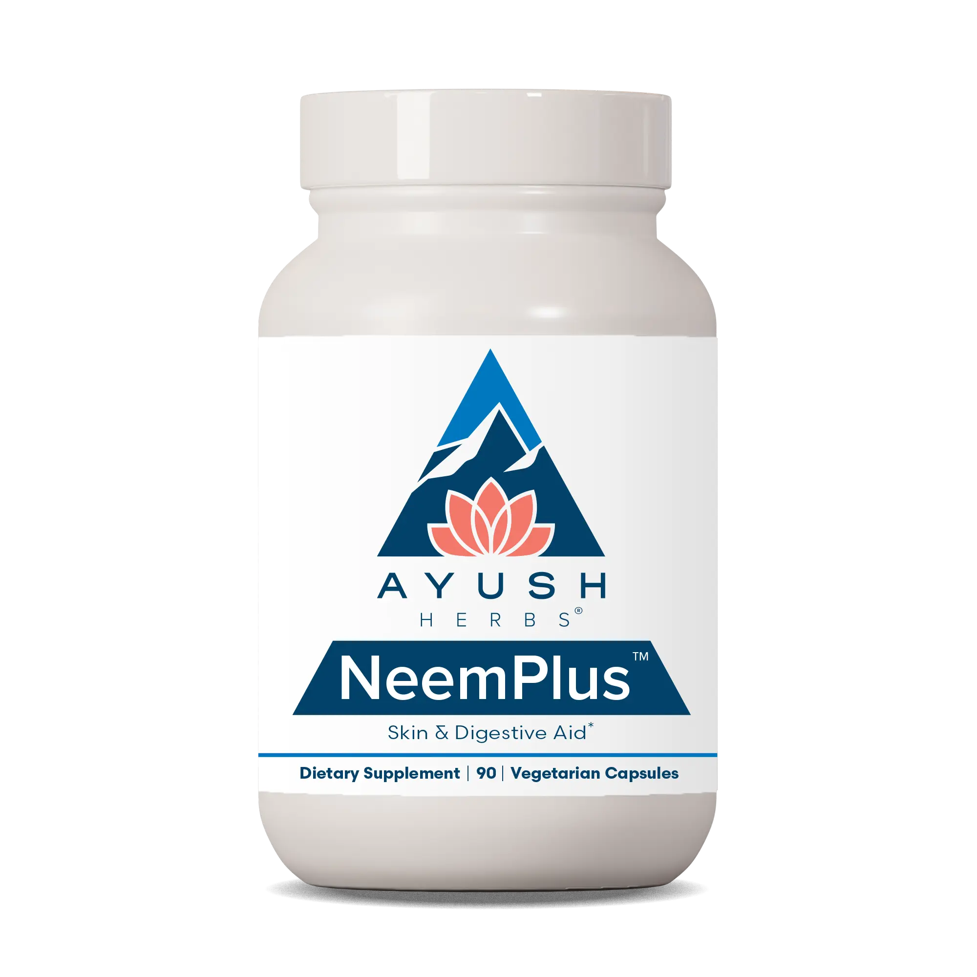 Ayush Herbs Neem Plus Dietary Supplement - Wellness & Healthcare Support for Men & Women, Gut, Digestive, Stomach & Skin Health, Immune Boost - 90 Servings