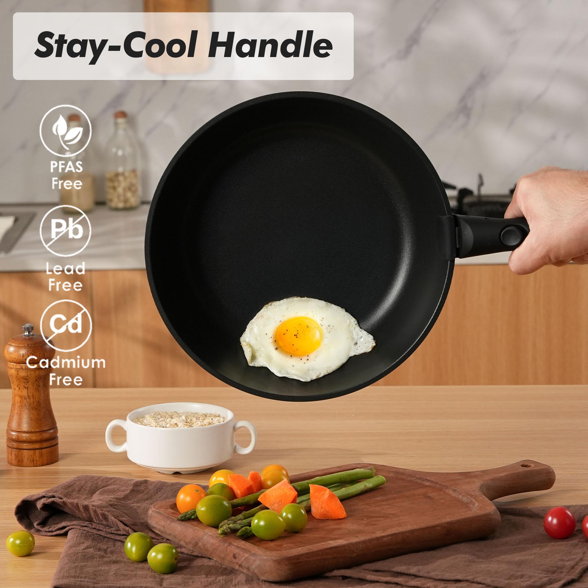 SENSARTE 23pcs Nonstick Pots and Pans Set - Kitchen Cookware Set with Detachable Handle - Includes Pizza Pan & Kitchen Utensils - Ideal for Home Cooking, RV, Camping - Dishwasher/Oven Safe