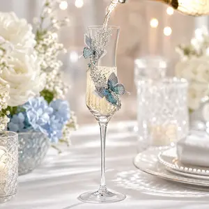Luxury Handmade Wedding Champagne Flute Gift Romantic