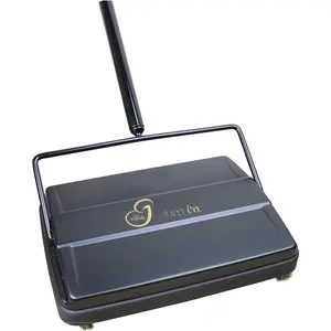 17027 Electrostatic Carpet & Floor Sweeper - 9" Cleaning Path - Lightweight - Ideal for Crumby Messes - Works  Carpets & Hard Floor Surfaces - Black