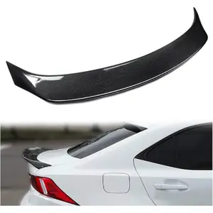 Rear Trunk Spoiler Wing Lid Compatible with 14-20 Lexus IS200T IS250 IS300 IS350 Carbon Fiber Style Durable Plastic