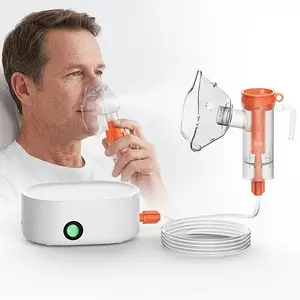 Portable Home Nebulizer for Home Use Silent Operation High-Performance Grade with Strong Mist Travel Storage Kit for Car Replacement Inhalation Tube and Mask Compact Quiet Design Easy Operation
