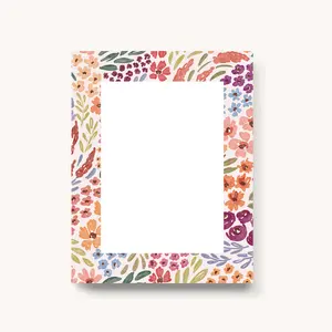Blank Notepad | 4.25x5.5" | 50 Pages | Floral Office Stationery
