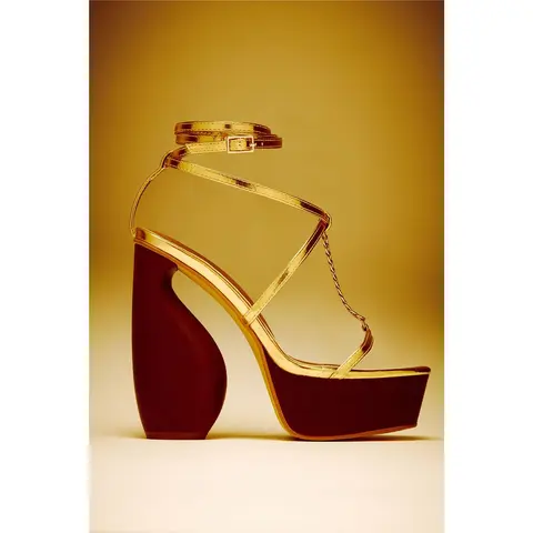 Always Confident Strappy Heeled Sandals - Gold
