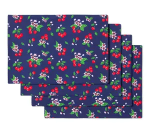 Draper James Cherry Blossom Reversible Placemat 4-Pack Set