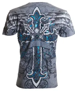 ARCHAIC Men's Short Sleeve RED FLAG Crewneck T-Shirt Cotton Menswear