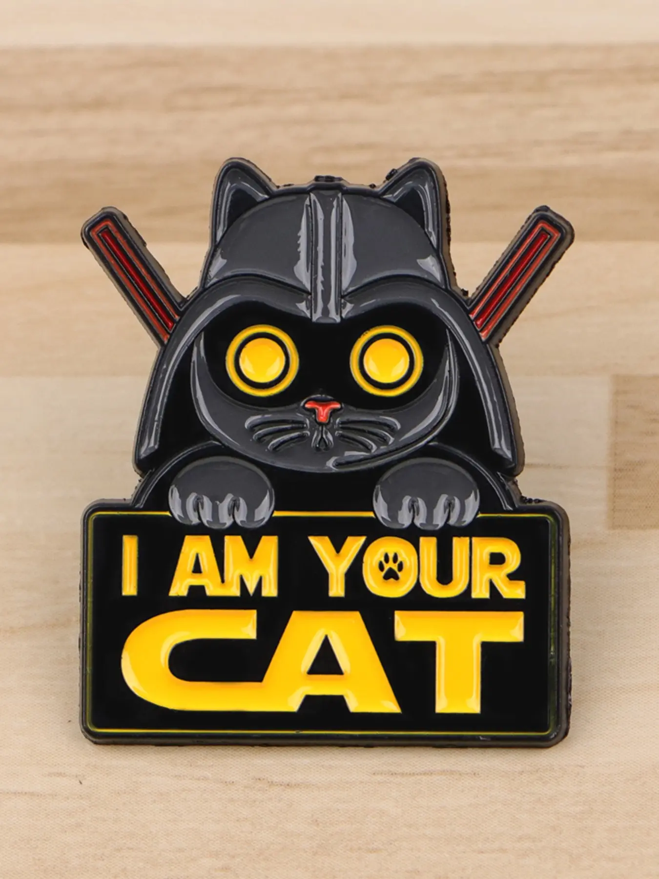 "I'm your cat" Cute Cat Cartoon Animal Enamel Lapel Pin, Durable Metal Pins, Brooch Pin Clip, Personalized Zinc Alloy Brooch, Fashion Jewelry Accessories Perfect for Backpacks , All Seasons