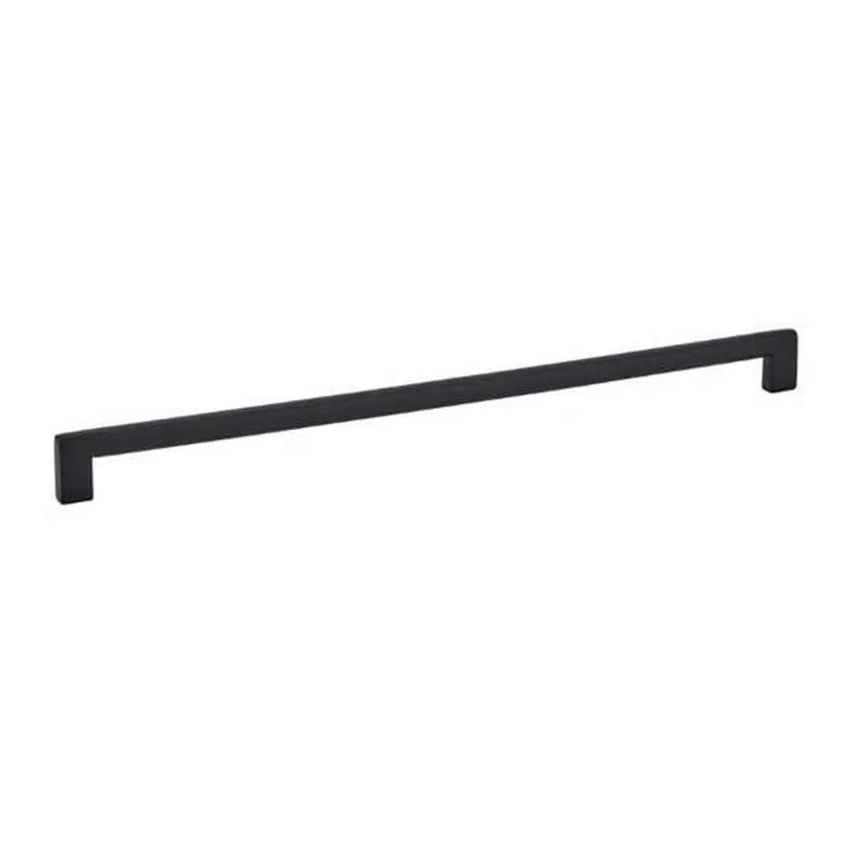 Contemporary 16" CTC Brass Trail Cabinet Pull, Flat Black, Installation Screws Included