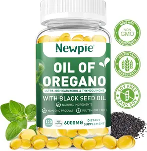Oil of Oregano Softgels,Balanced Oregano Oil /Black SeedOil,Retains High Concentrated Carvacrol &Thymoquinone,Non-GMO,Gluten Free,120 Count