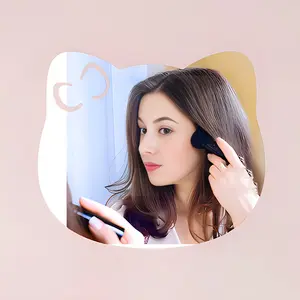 Adorable Animal Acrylic Mirror Wall Decals, 2mm Thick, Easy Peel off Design, Perfect for Home and Bathroom Decoration