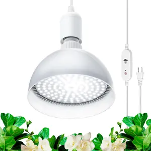 Barrina Hanging LED Grow Light Bulb with Timing and Hanging System, 25W 5000K Full Spectrum, 4H/9H/14H Timer