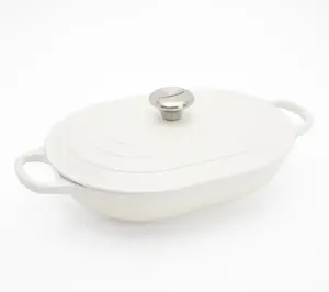 LeCreusets 3.75-qt Signature Cast-Iron Oval Casserole Lid