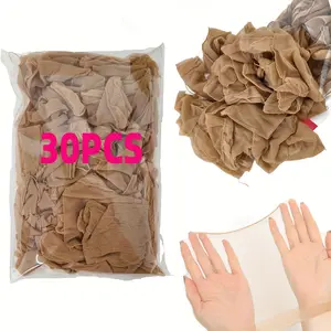 10/30pcs Whosale HD Wig Cap - Ultra-Thin Invisible Brown Sheer Stretchy Lace Front Wig Cap, Natural Look Hairpiece for Women & Men, No Glue Needed, Secure Fit For Lace Front Wigs & Hair Extensions, Seamless Hairpiece, Durable Hairpiece