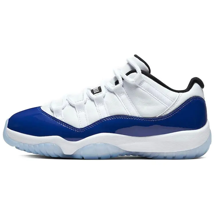 Women's Jordan 11 Retro Low-Top White Concord Basketball Shoes - Casual Wear, Female Size, Style AH7860-100