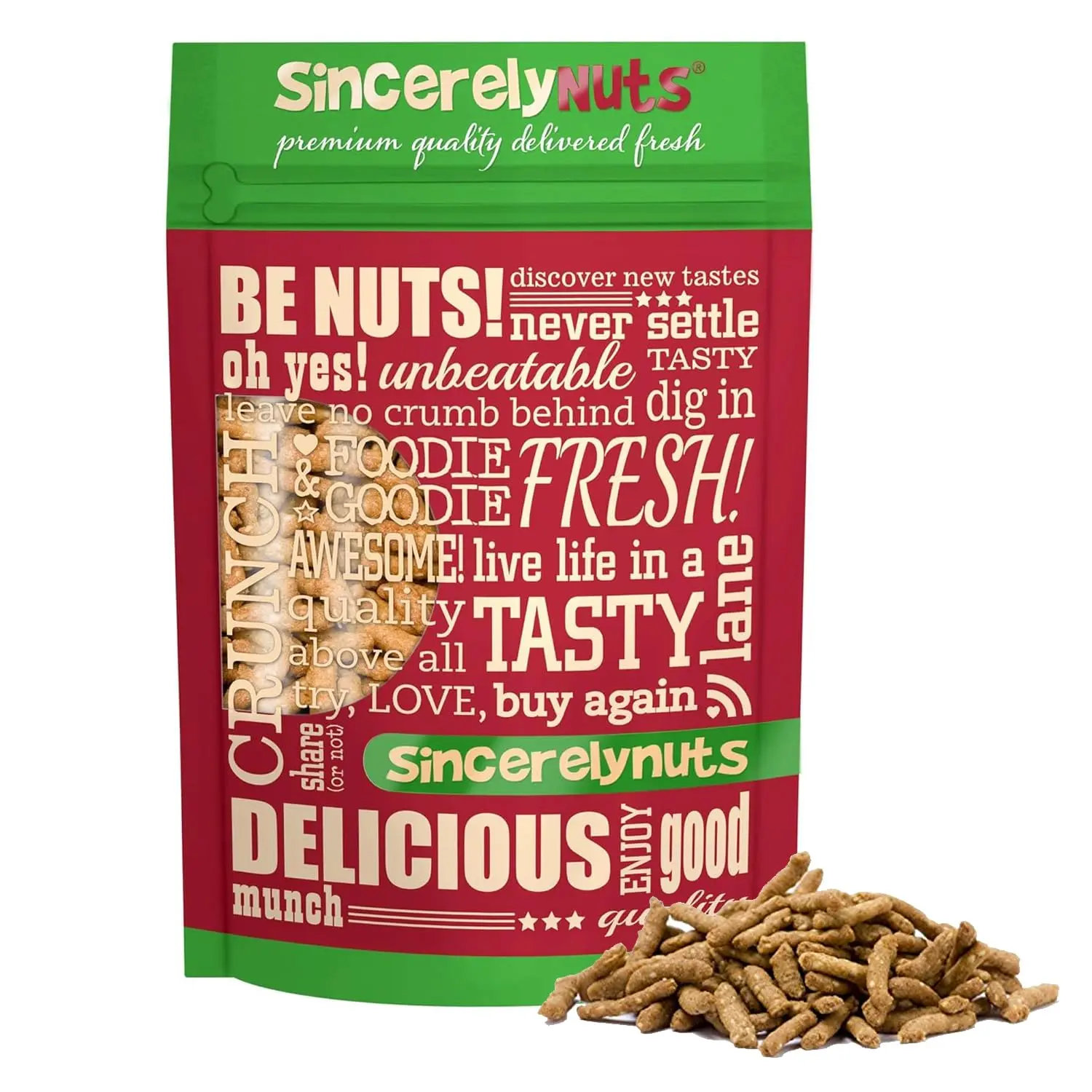 Sincerely Nuts Salted Sesame Sticks Snack, 1 lb, Kosher Certified, Crunchy Toasted Sesame Seed Crackers for Trail Mix, Soup & Everyday Snacking