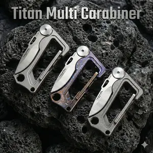 Mulight EDC Titanium Alloy Keychain Multitool Portable Survival Tool Card Key Ring for Outdoor Camping Hiking solar wall light minibug out non-slip nylon fiber handle aluminum mini pocket knife