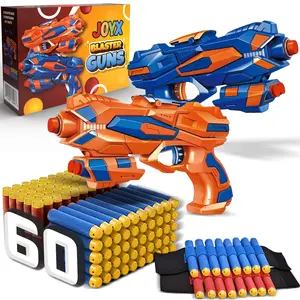 JoyX 2-Pack Blaster Guns with 60 Foam Darts - Ultimate Kids' Battle Pack test  gun Insanity Mega