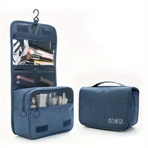 Large Capacity Travel & Business Makeup Organizer Bag - Durable Polyester, Wet & Dry Separation Design, Multiple Compartments for Cosmetics, Toiletries, And Accessories, , Travel Organizer | Sleek Organizer | Durable Fabric, Makeup Organizer Bag