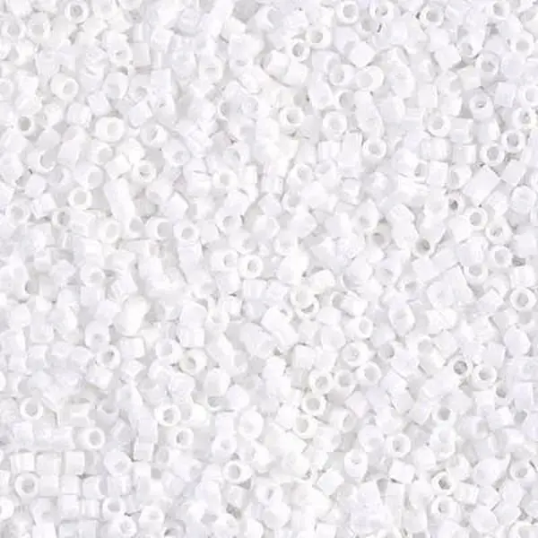 Matte White  11/0 Delica Seed Beads || DB-0351 | Miyuki Delica Beads   11/0 delica beads || DB0351 |D11B0351